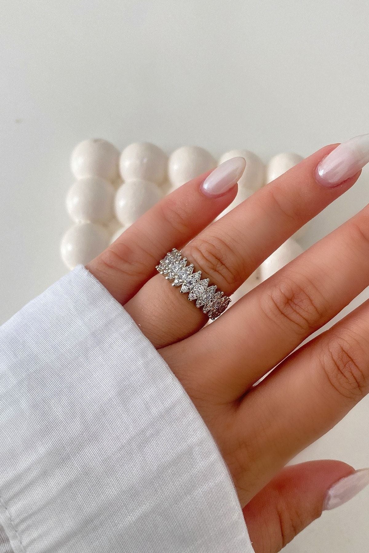 Ressia Zircon Adjustable Stainless Steel Ring