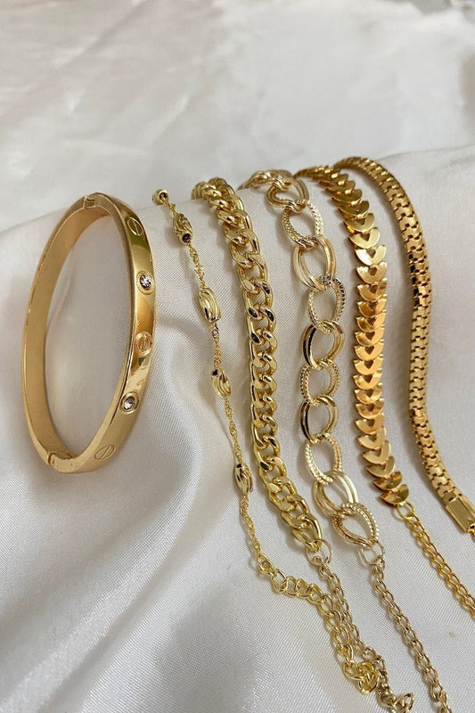 KOBA Gold-Plated Women's Layered Combine Bracelet