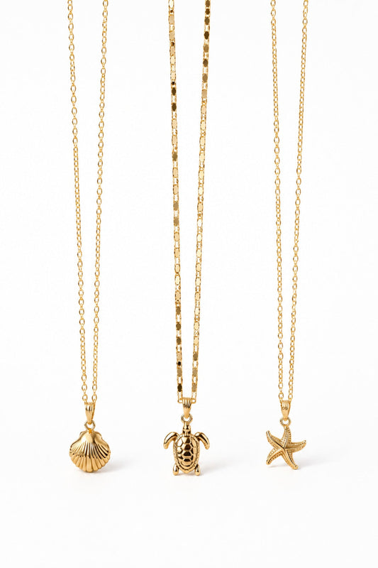 Alexis Carrel Marina Sea-Theme 3-Piece Layered Necklace Set
