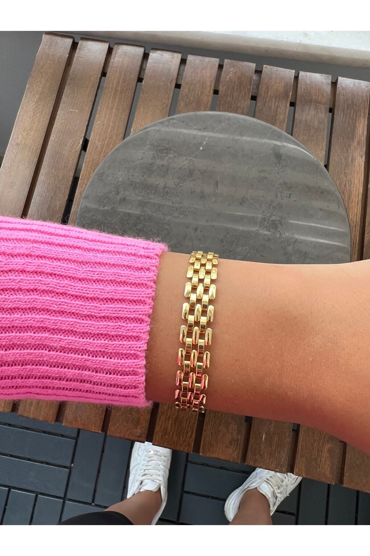 Jack Ferrero Gold-Tone Watch-Band Bijou Bracelet
