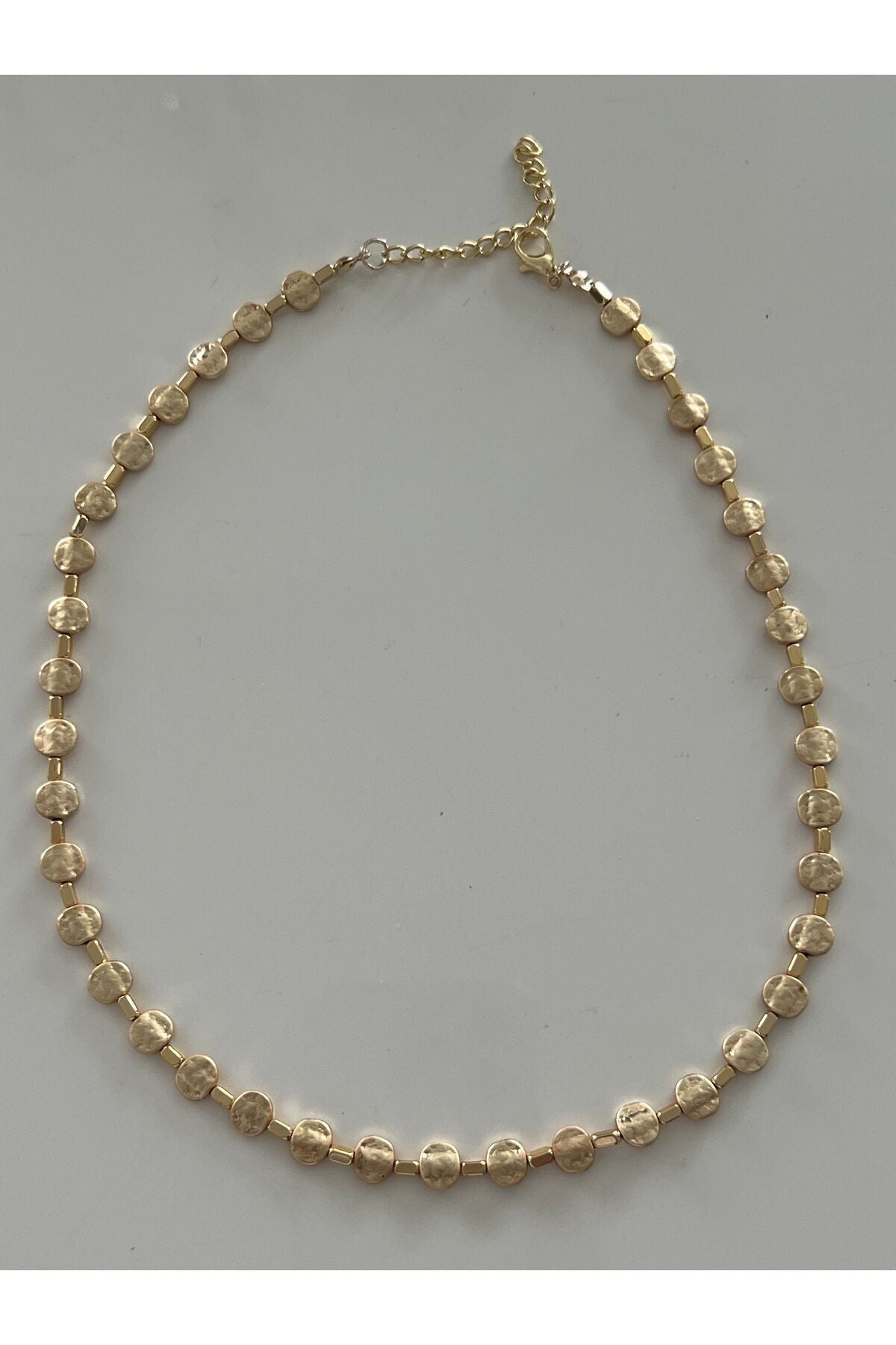 Tones Handmade Vintage Brass Disc Necklace – Gold-Tone
