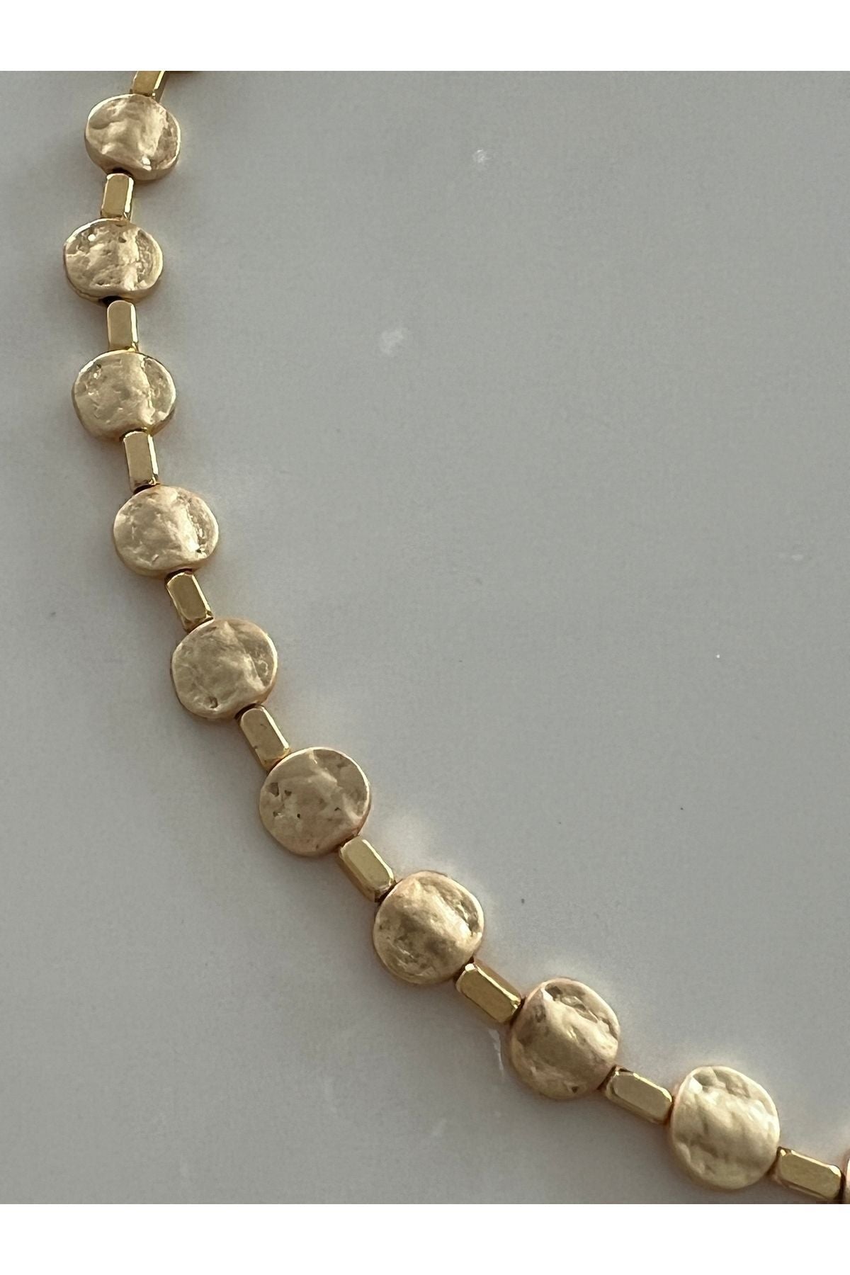 Tones Handmade Vintage Brass Disc Necklace – Gold-Tone