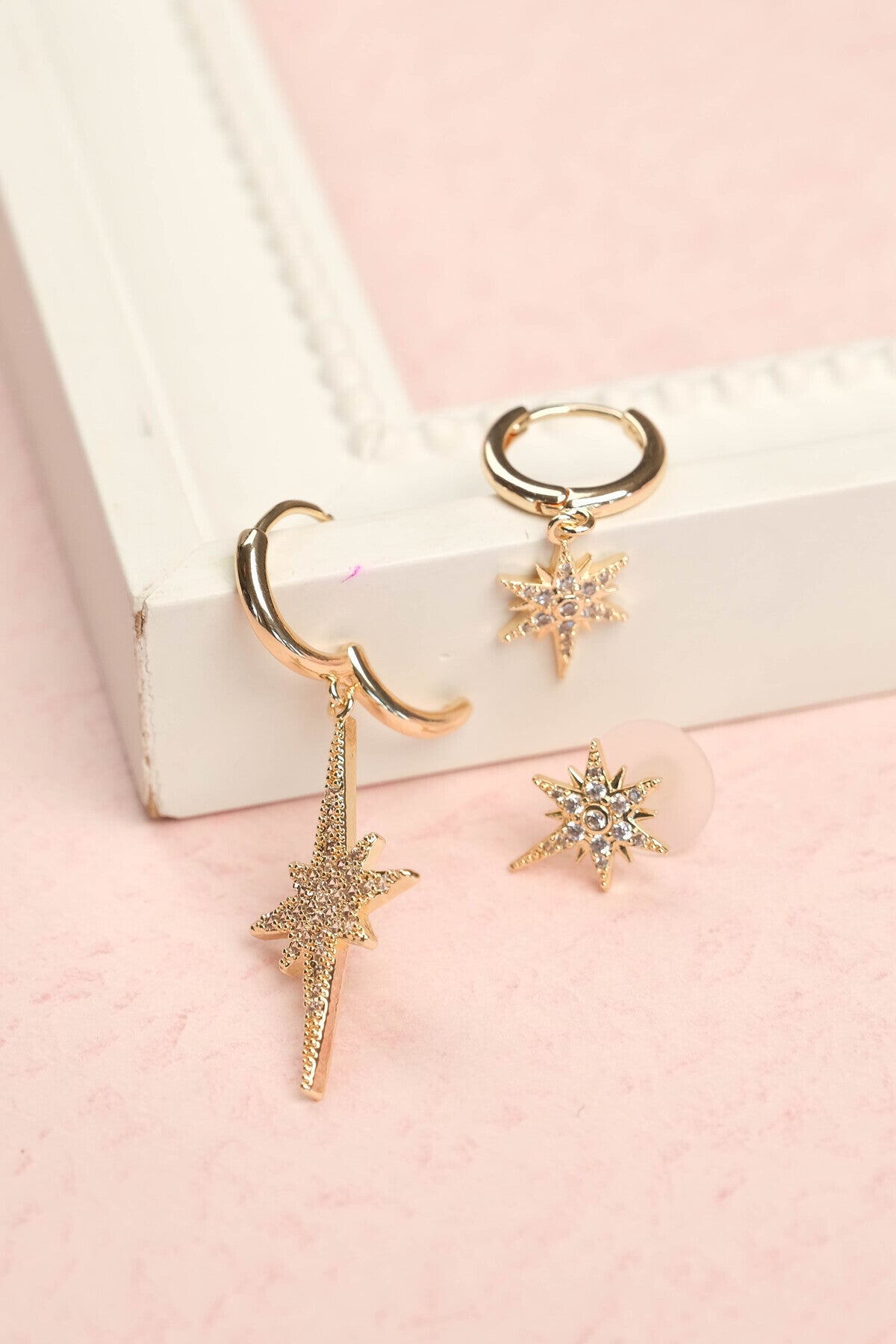 Jack Ferrero Gold-Tone Steel North Star Earring Set – 3-Pair